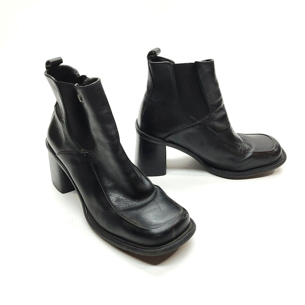 Harley Davidson Boots Women 5.5 Black Leather Tribeca Gore Block Heel #81197